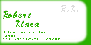 robert klara business card